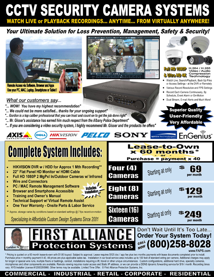 First Alliance Protection, Digital Video Security, DVR, H.264, Surveillance, Remote Monitoring